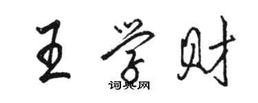 骆恒光王学财行书个性签名怎么写