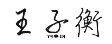骆恒光王子衡行书个性签名怎么写