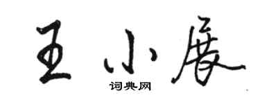 骆恒光王小展行书个性签名怎么写
