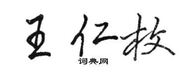 骆恒光王仁枚行书个性签名怎么写