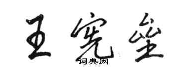 骆恒光王宪垒行书个性签名怎么写
