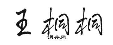 骆恒光王桐桐行书个性签名怎么写