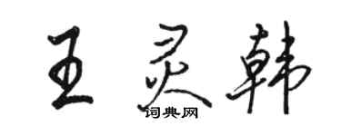 骆恒光王灵韩行书个性签名怎么写