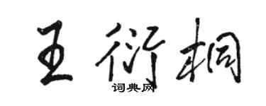 骆恒光王衍桐行书个性签名怎么写