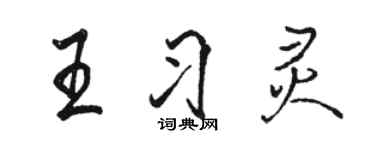 骆恒光王习灵行书个性签名怎么写
