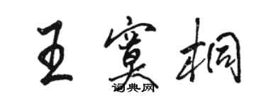 骆恒光王寞桐行书个性签名怎么写