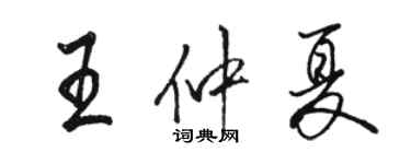 骆恒光王仲夏行书个性签名怎么写