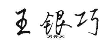 骆恒光王银巧行书个性签名怎么写