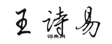骆恒光王诗易行书个性签名怎么写