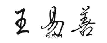 骆恒光王易善行书个性签名怎么写