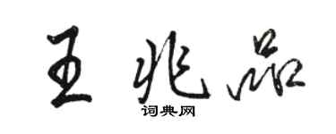 骆恒光王兆品行书个性签名怎么写
