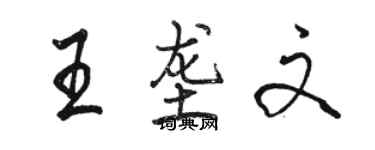 骆恒光王垄文行书个性签名怎么写