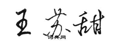 骆恒光王苏甜行书个性签名怎么写