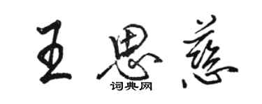 骆恒光王思慈行书个性签名怎么写