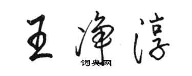骆恒光王净淳行书个性签名怎么写