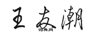 骆恒光王友潮行书个性签名怎么写