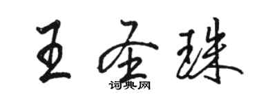 骆恒光王圣珠行书个性签名怎么写