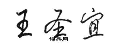 骆恒光王圣宜行书个性签名怎么写