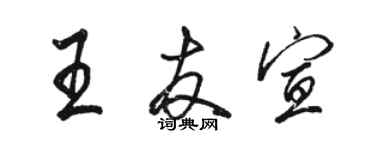 骆恒光王友宣行书个性签名怎么写