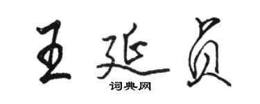 骆恒光王延贞行书个性签名怎么写