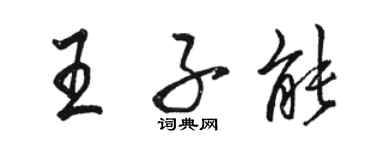 骆恒光王子能行书个性签名怎么写