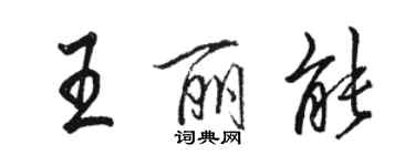 骆恒光王丽能行书个性签名怎么写