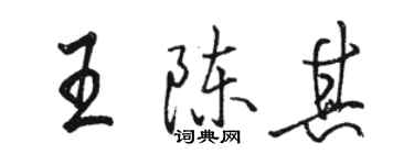 骆恒光王陈其行书个性签名怎么写