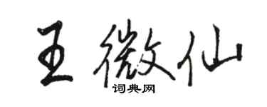 骆恒光王微仙行书个性签名怎么写