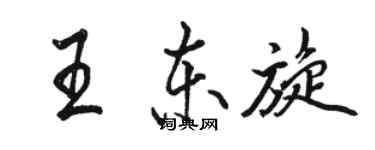 骆恒光王东旋行书个性签名怎么写