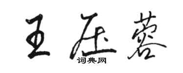 骆恒光王压蓉行书个性签名怎么写