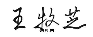 骆恒光王牧芝行书个性签名怎么写