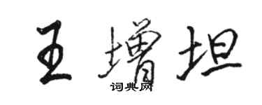 骆恒光王增坦行书个性签名怎么写