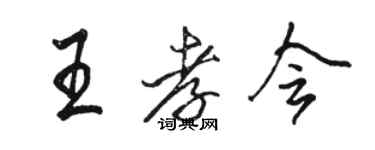 骆恒光王孝会行书个性签名怎么写