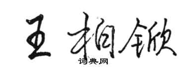 骆恒光王柏锨行书个性签名怎么写