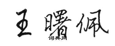 骆恒光王曙佩行书个性签名怎么写