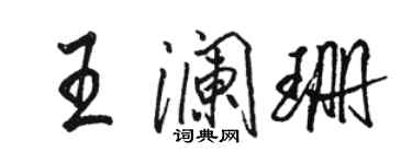 骆恒光王澜珊行书个性签名怎么写