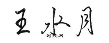 骆恒光王水月行书个性签名怎么写