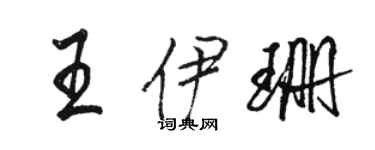 骆恒光王伊珊行书个性签名怎么写
