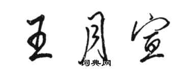 骆恒光王月宣行书个性签名怎么写