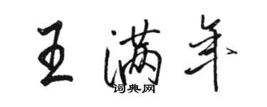 骆恒光王满年行书个性签名怎么写