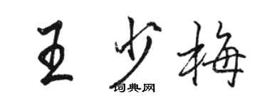 骆恒光王少梅行书个性签名怎么写