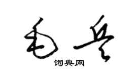 梁锦英毛兵草书个性签名怎么写