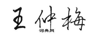 骆恒光王仲梅行书个性签名怎么写