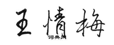 骆恒光王情梅行书个性签名怎么写