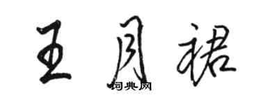 骆恒光王月裙行书个性签名怎么写