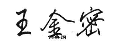 骆恒光王金密行书个性签名怎么写