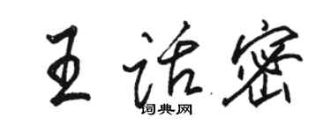 骆恒光王话密行书个性签名怎么写