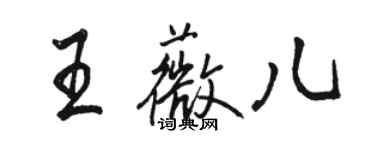 骆恒光王薇儿行书个性签名怎么写