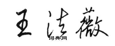 骆恒光王法薇行书个性签名怎么写