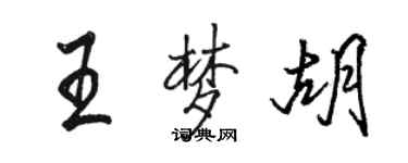 骆恒光王梦胡行书个性签名怎么写